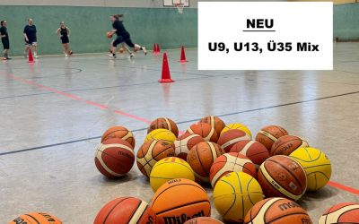 Basketball: neue Angebote U9 – Ü35 Mix